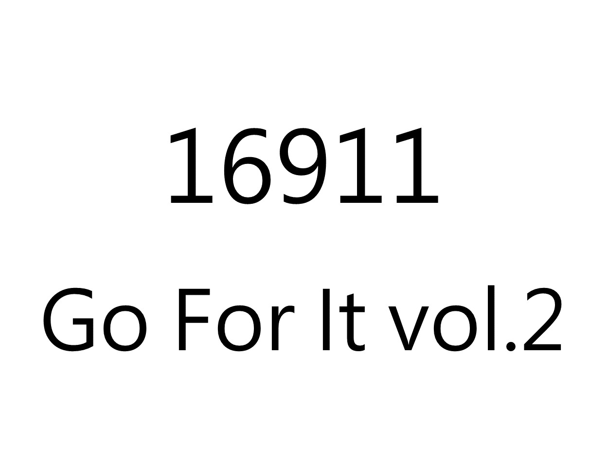16911 Go For It Vol.2